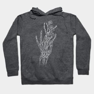 Skeleton Hand with Wildflowers Hoodie